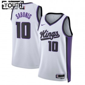 Camiseta Niños Sacramento Kings Domantas Sabonis 2023-24 Nike Association Edition Blanco Swingman